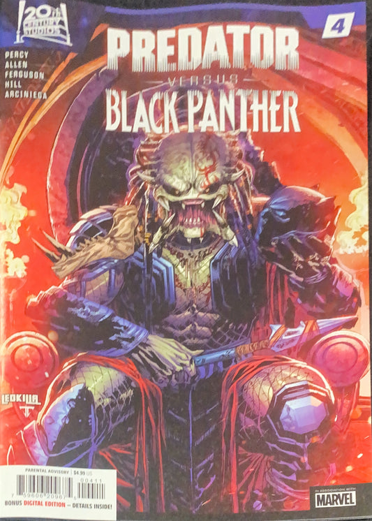 MARVEL COMICS PREDATOR VERSUS BLACK PANTHER #4