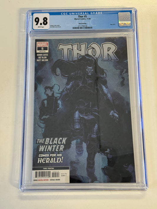 MARVEL COMICS THOR #5 LEGACY 731 CGC 9.8 DONNY CATES THIRD  PRINTING