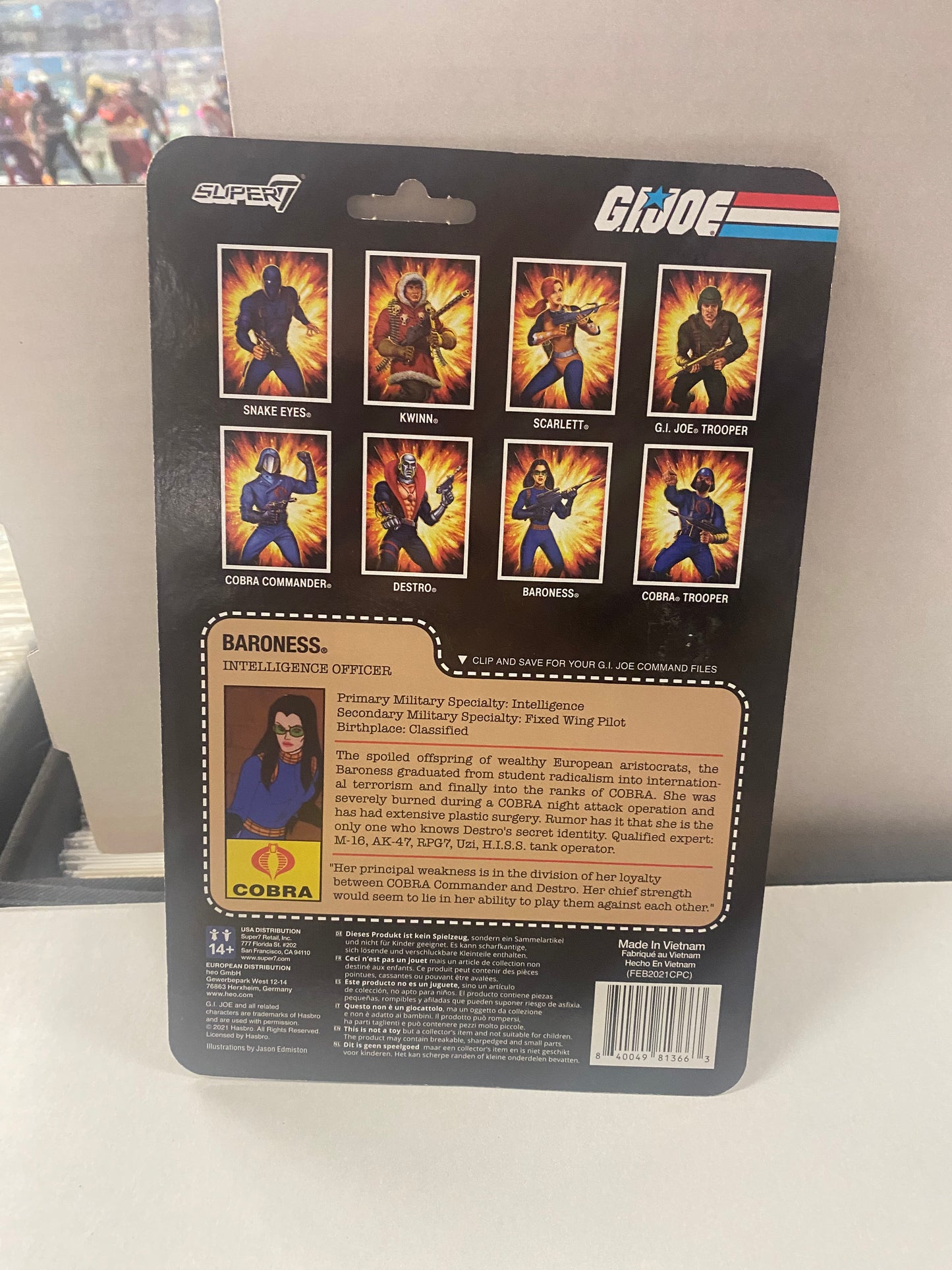 SUPER 7 GI JOE BARONESS REACTION FIGURES (2021)