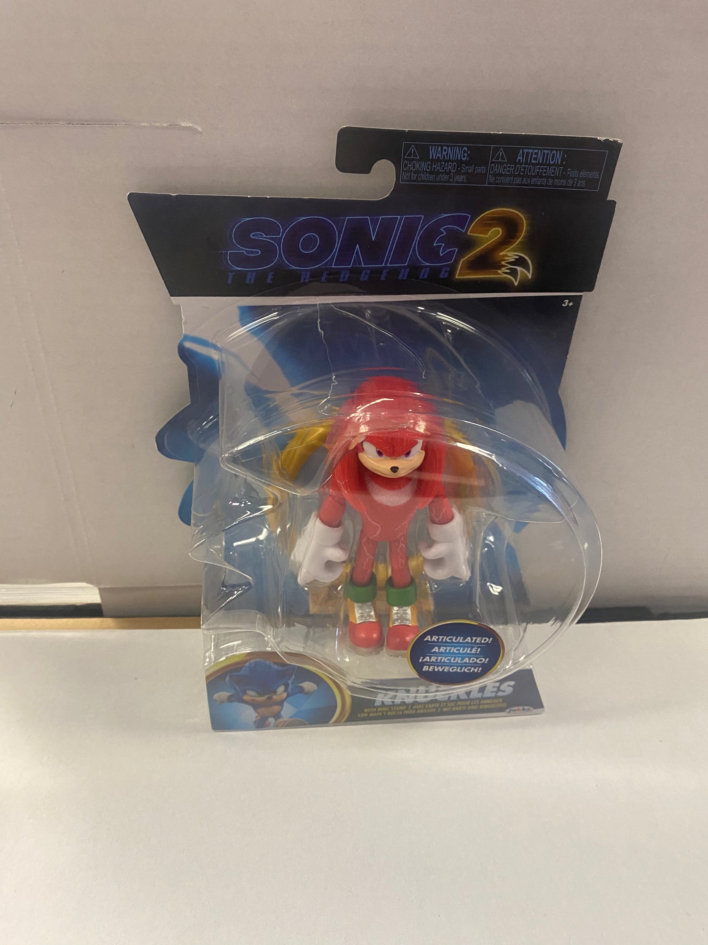 JAKKS PACIFIC SONIC 2 KNUCKLES WITH RING STAND (2022)