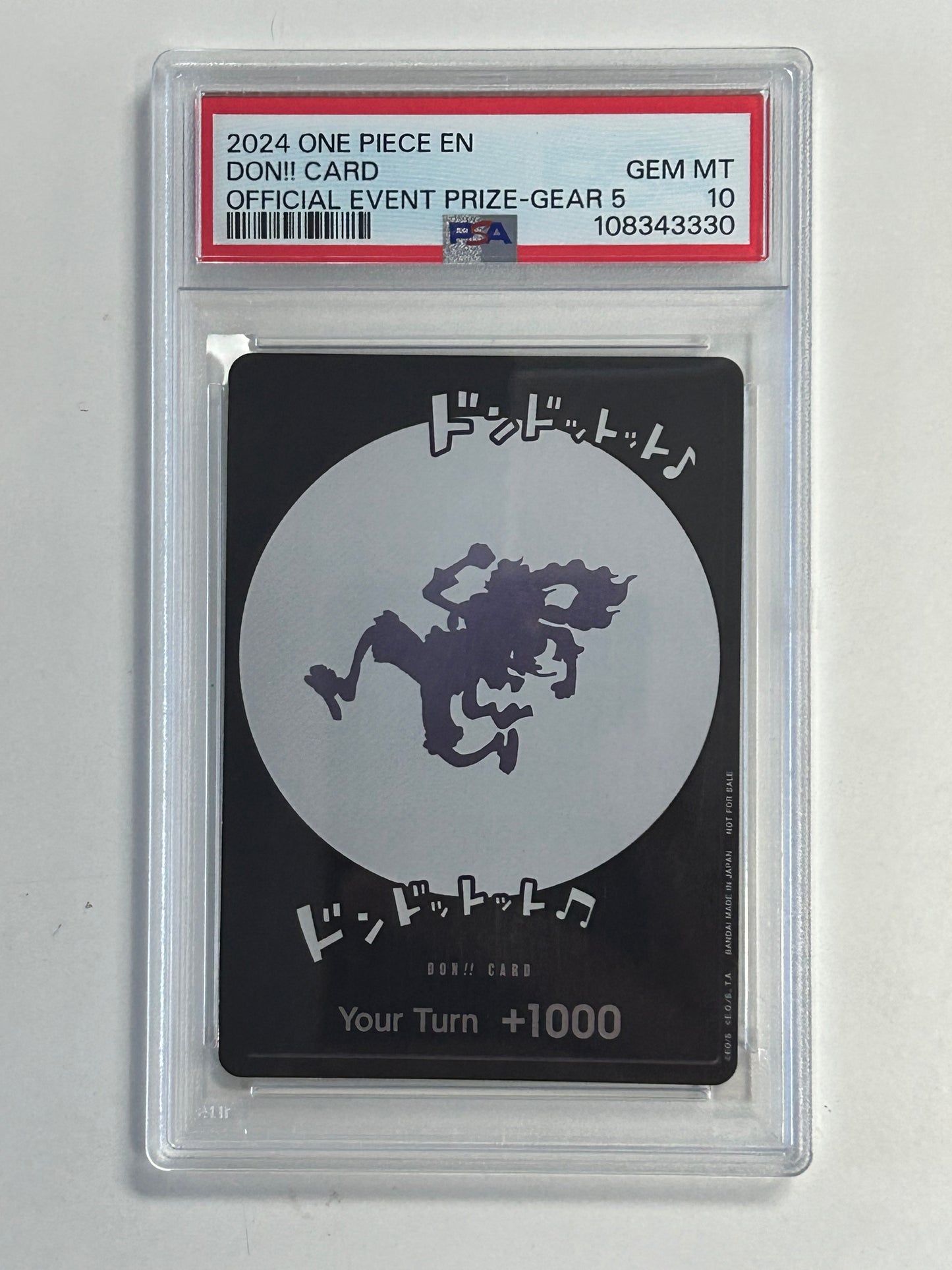 2024 ONE PIECE DON!! CARD OFFICIAL EVENT PRIZE-GEAR 5 PSA GEM MINT 10