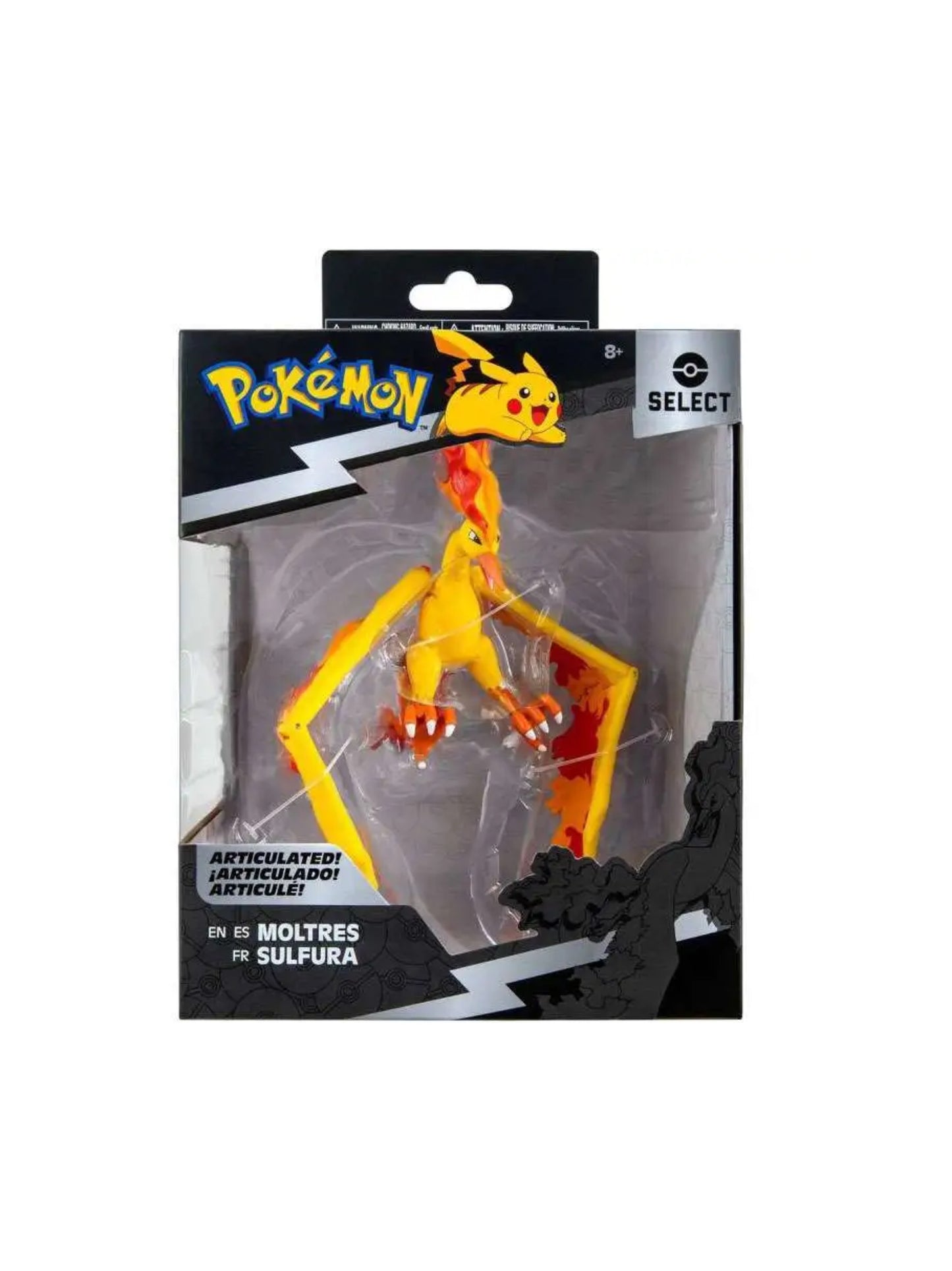 JAZWARES POKEMON MOLTRES SELECT FIGURE VINYL SEALED IN BOX