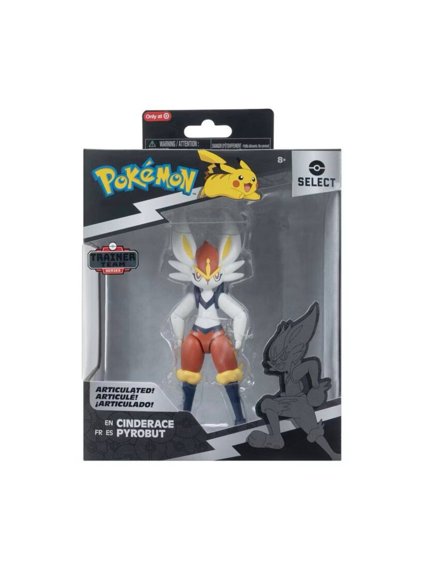 JAZWARES POKEMON CINDERACE SELECT FIGURE VINYL SEALED IN BOX