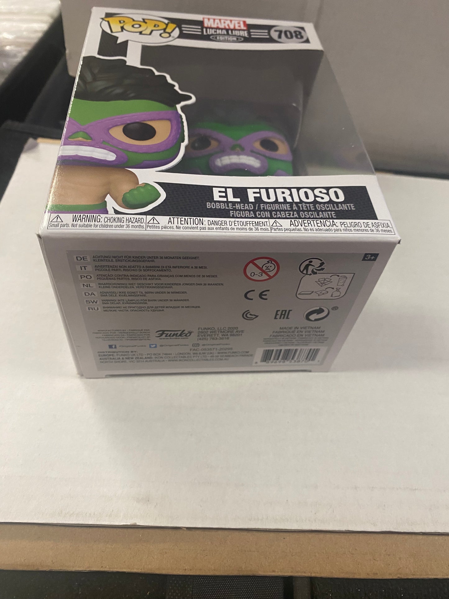 FUNKO MARVEL LUCHA LIBRE EDITION #708 EL FURIOSO