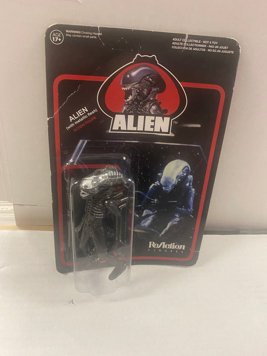 SUPER 7 REACTION FIGURES ALIEN ALIEN WITH METALLIC FLESH