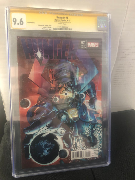 MARVEL COMICS, HUNGER #1 (2013), NEAL ADAMS VARIANT, SS CGC 9.6 WP, SIGNED BY: NEAL ADAMS!