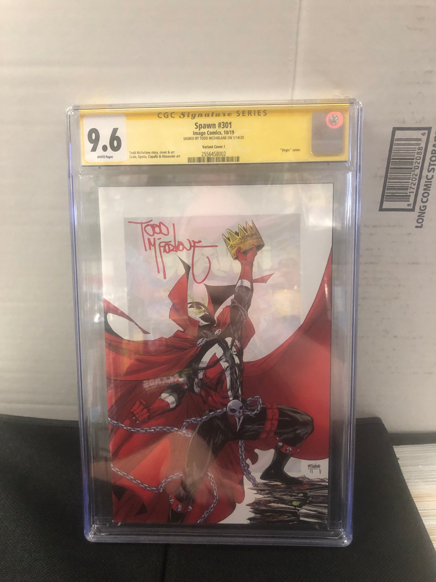 SPAWN #301 SS CGC 9.6 (2019 CAPULLO VARIANT J SIGNED BY TODD MCFARLAND!)