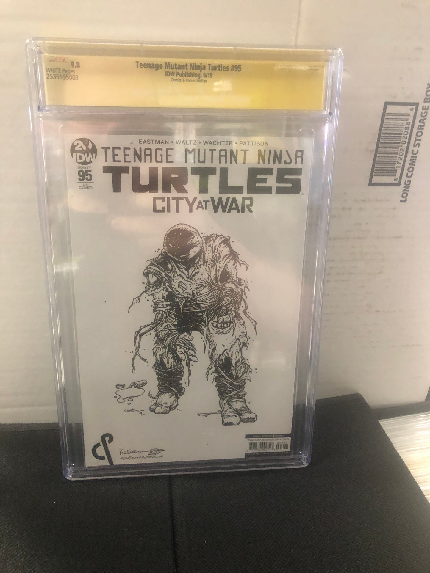 IDW PUBLISHING TEENAGE MUTANT NINJA TURTLES #95 (2019) COMICS AND PONIES EDITIONS, SIGNED W/ Sketch BY KEVIN EASTMAN, SS CGC 9.8 WP