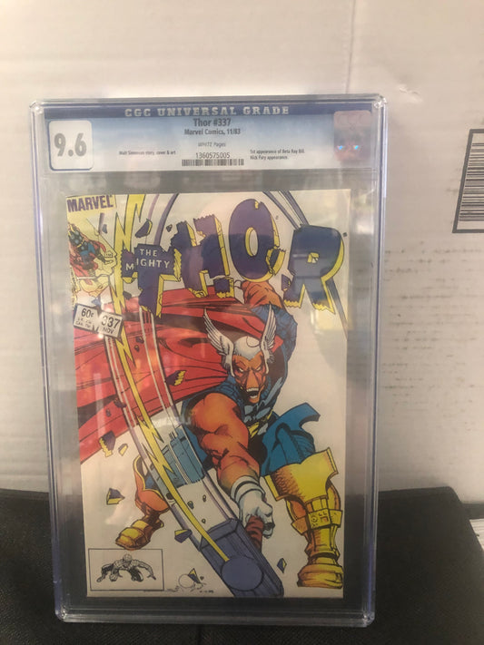 MARVEL COMICS THOR #337 (1983) 1ST APPEARANCE OF BETA RAY BILL CGC 9.6 WP