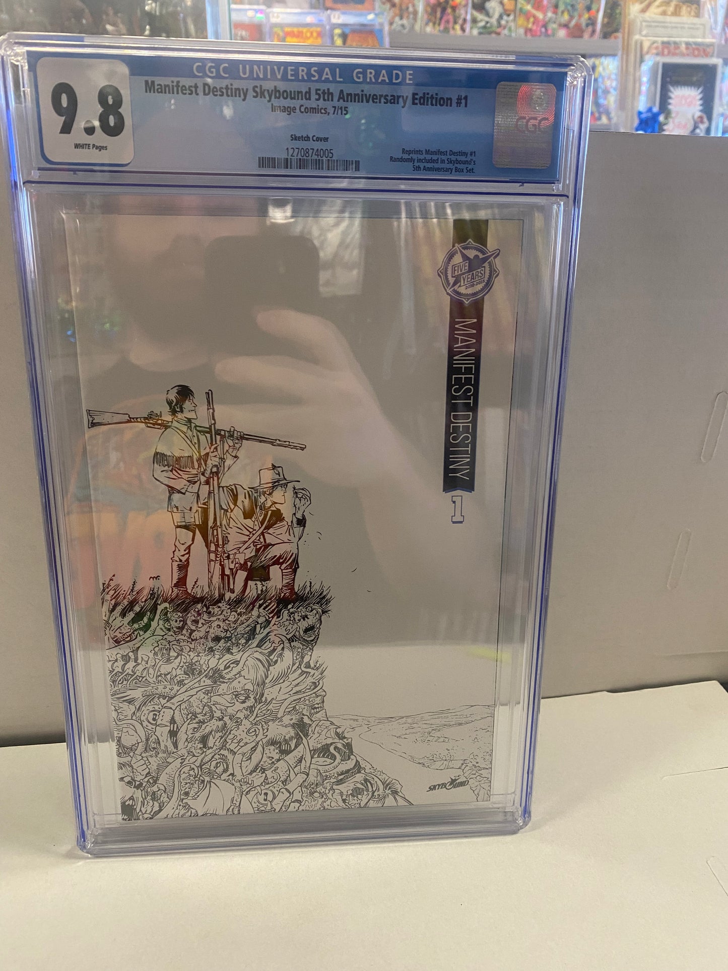 IMAGE COMICS MANIFEST DESTINY SKYBOUND 5TH ANNIVERSARY EDITION #1 (2015) SKETCH COVER REPRINTS MANIFEST DESTINY #1 CGC 9.8 WP