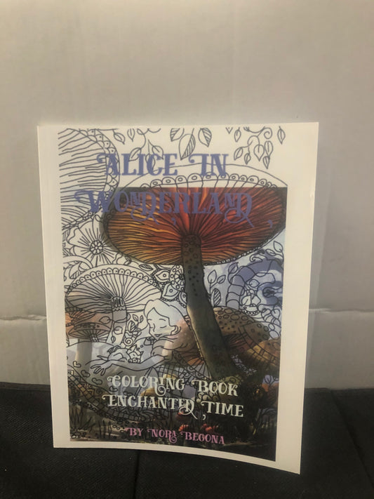 THE 3HARES CASTLE PUBLISHING ALICE IN WONDERLAND ENCHANTED TIME COLORING BOOK (2015)