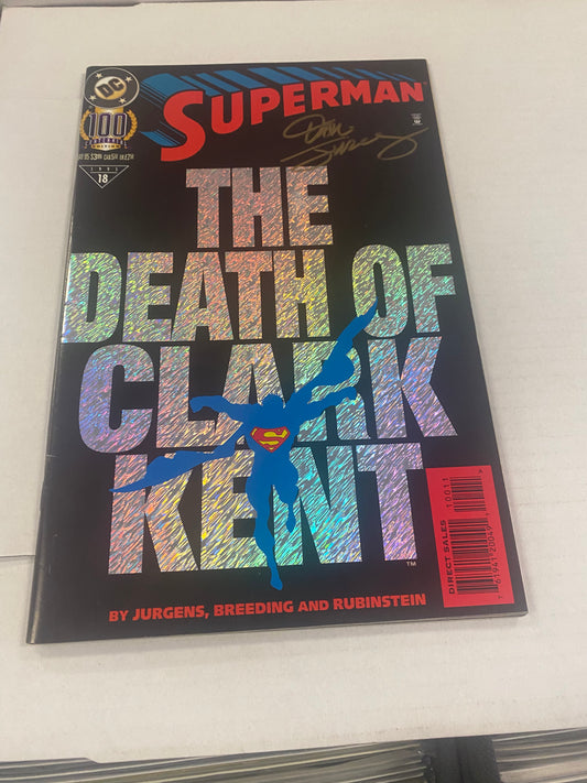 DC COMICS SUPERMAN 100 (1995) SIGNED BY DAN JURGENS NO COA