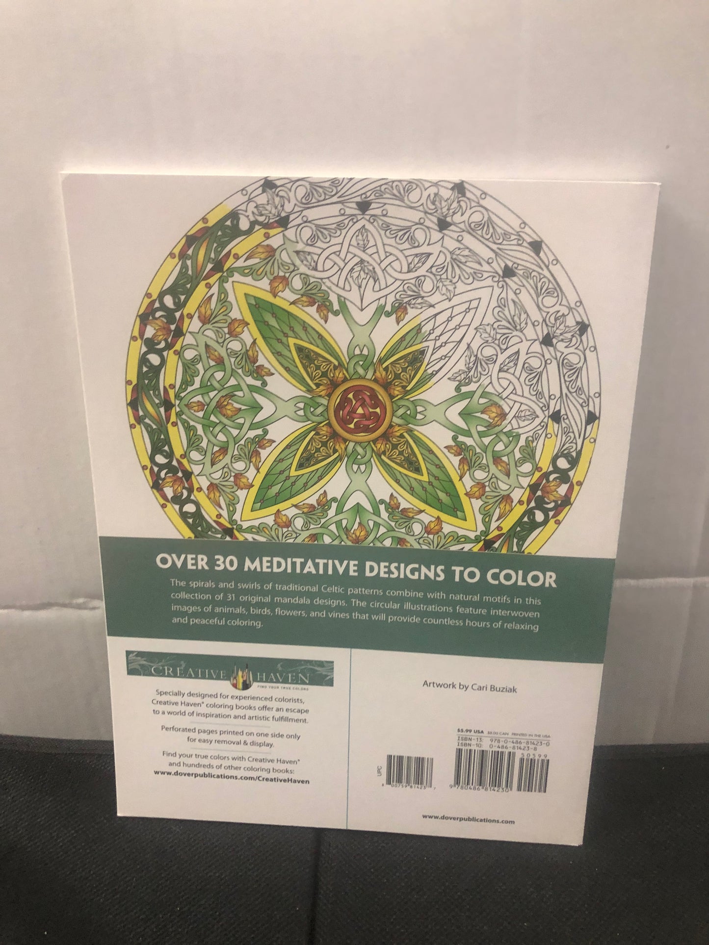 CREATIVE HAVEN CELTIC MANDALAS COLORING BOOK (2017)