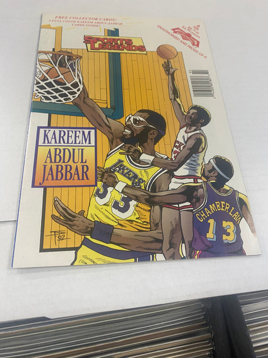SPORTS LEGENDS #6 (1992) KAREEM ABDUL JABBAR COMES WITH TRADING CARDS