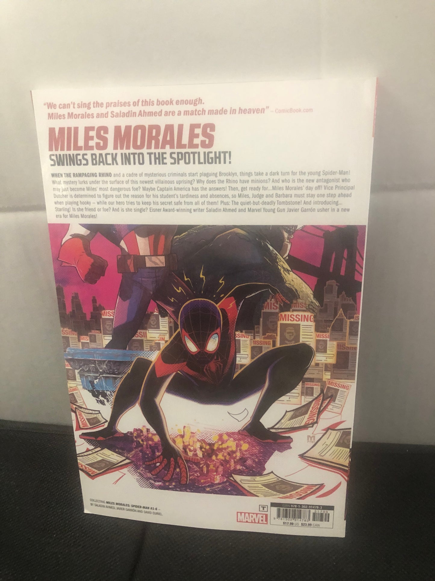 MARVEL COMICS MILES MORALES STRAIGHT OUT OF BROOKLYN SIXTH PRINTING (2023)