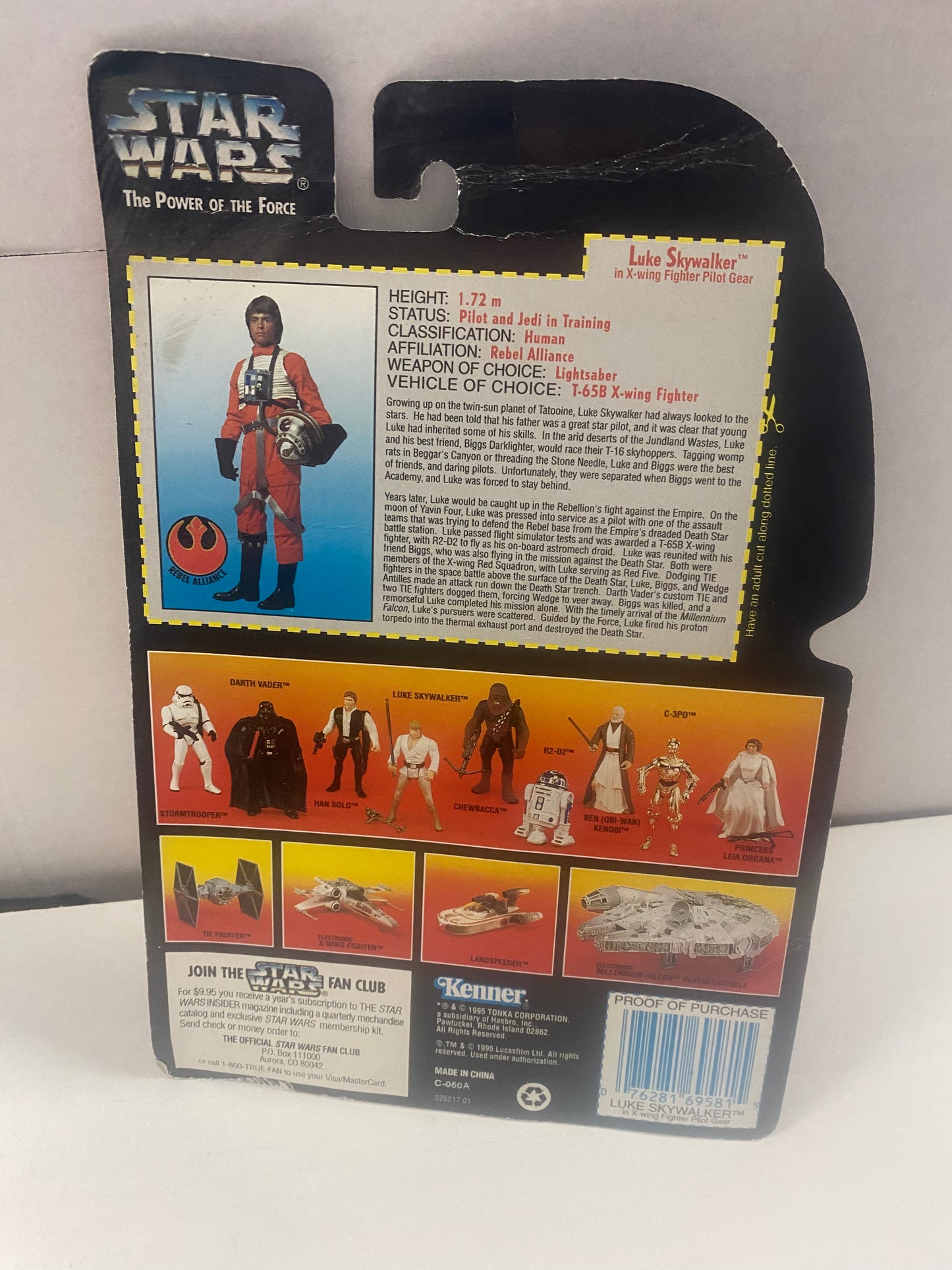 KENNER THE POWER OF THE FORCE (1995) LUKE SKYWALKER