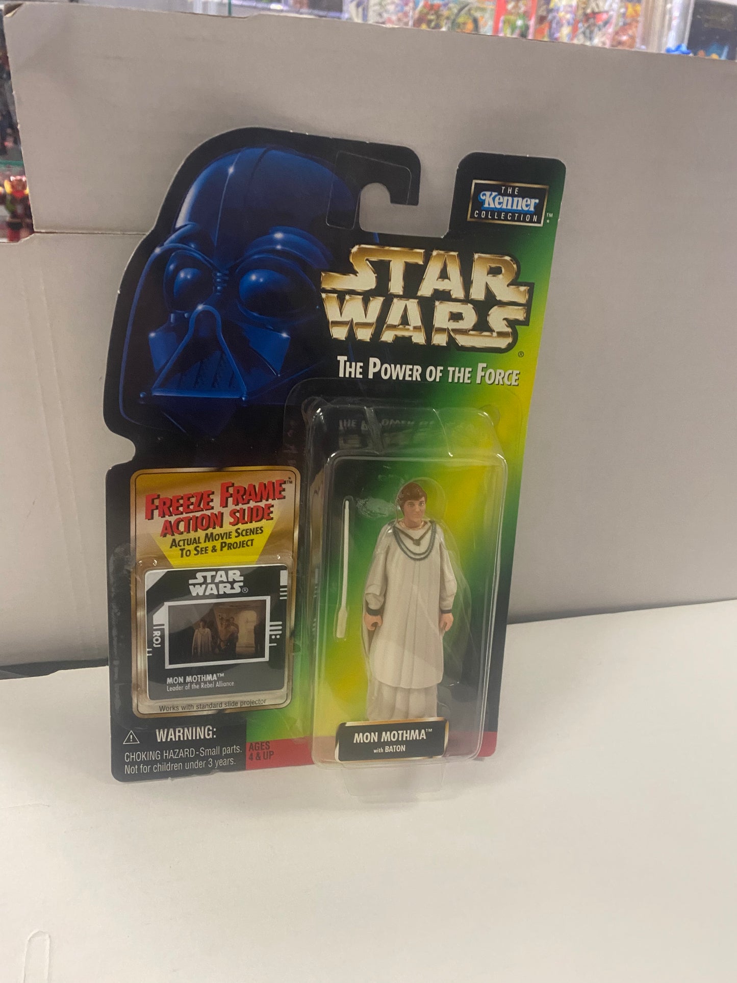 KENNER THE POWER OF THE FORCE (1998) MON MOTHMA WITH FREEZE FRAME SLIDE
