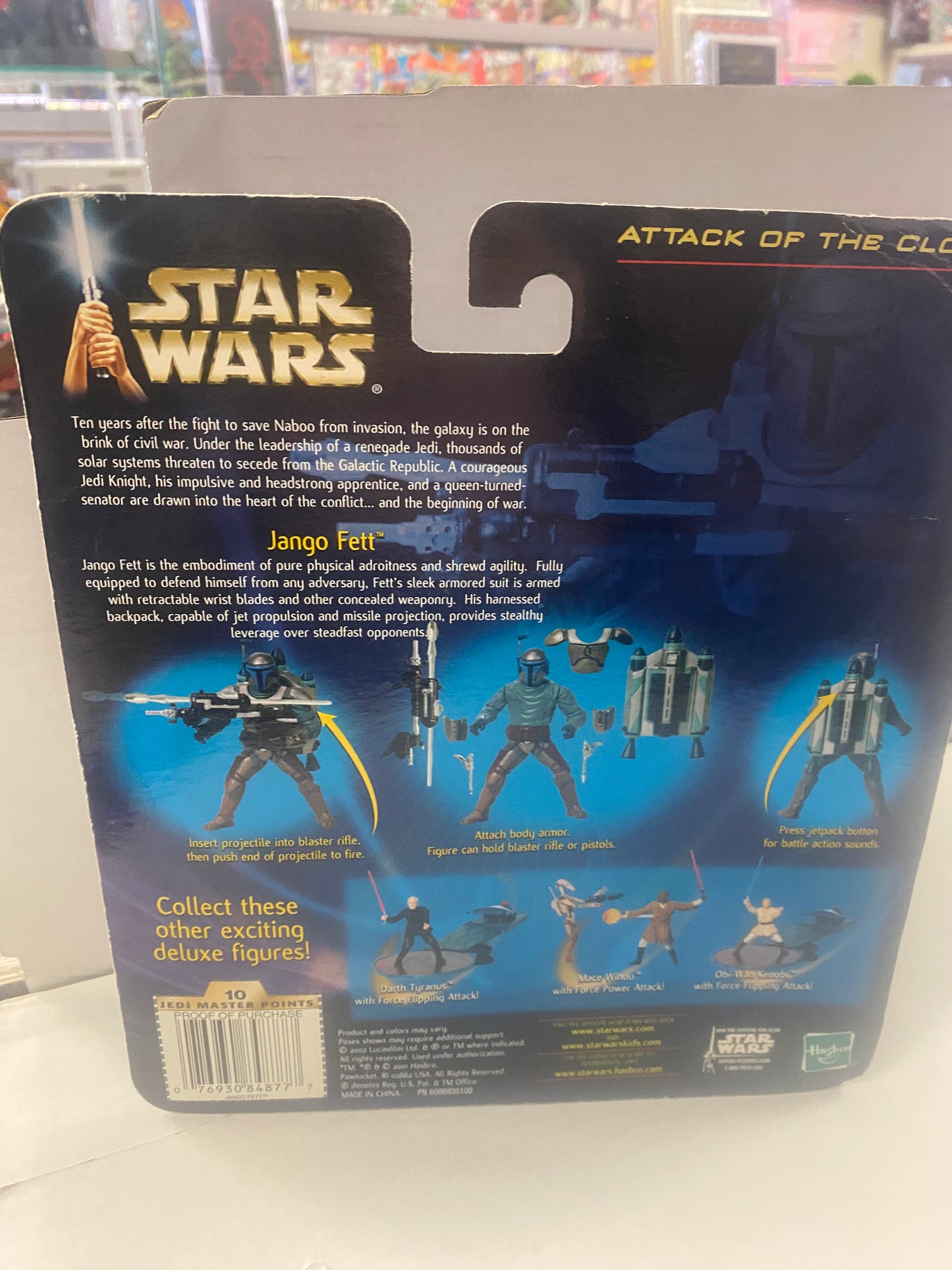 HASBRO STAR WARS ATTACK OF THE CLONES JANGO FETT (2002)