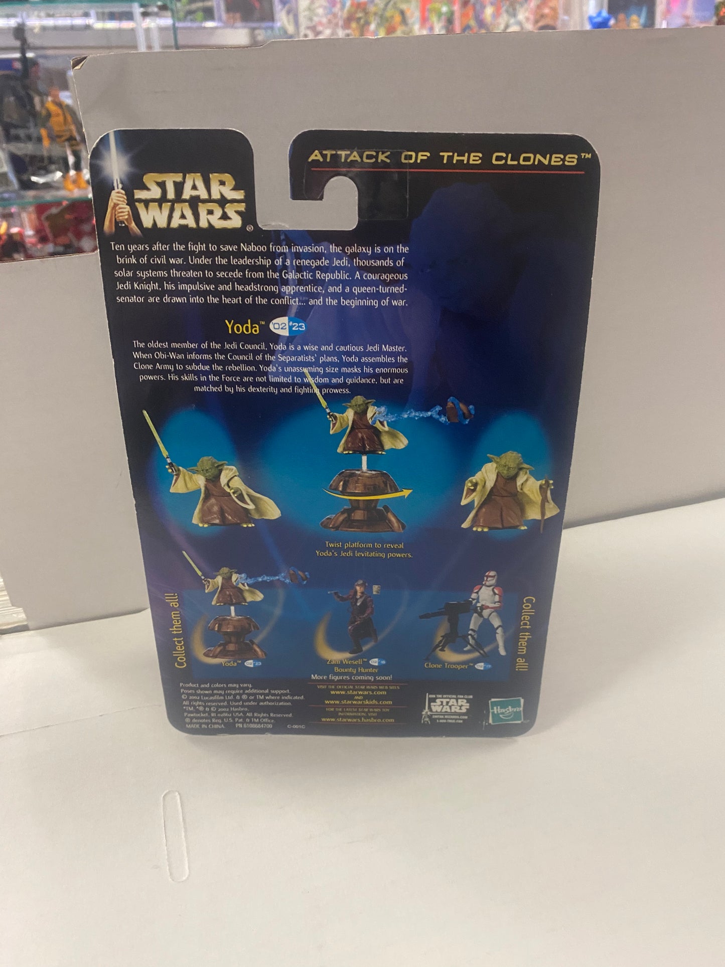HASBRO STAR WARS ATTACK OF THE CLONES YODA (2002)