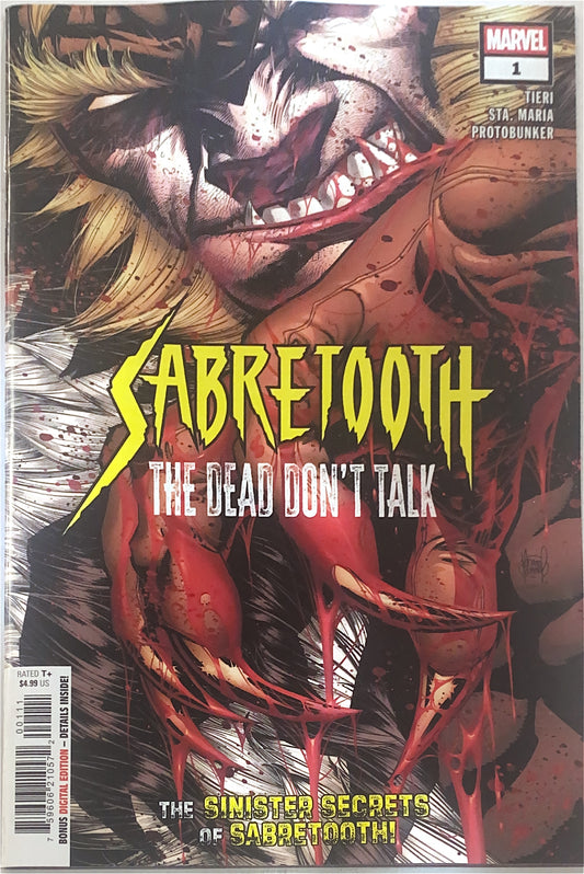 MARVEL COMICS SABRETOOTH THE DEAD DONT TALK #1