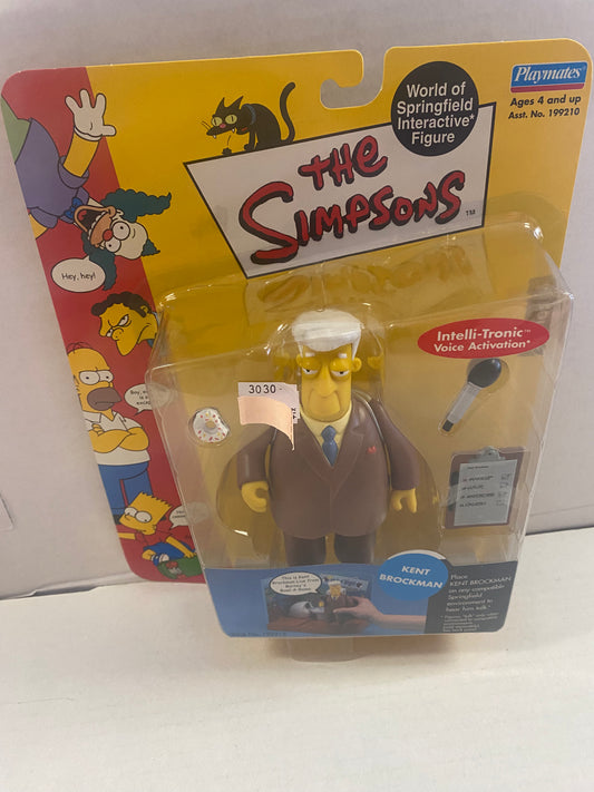 PLAYMATES THE SIMPSONS KENT BROCKMAN  ACTION FIGURE