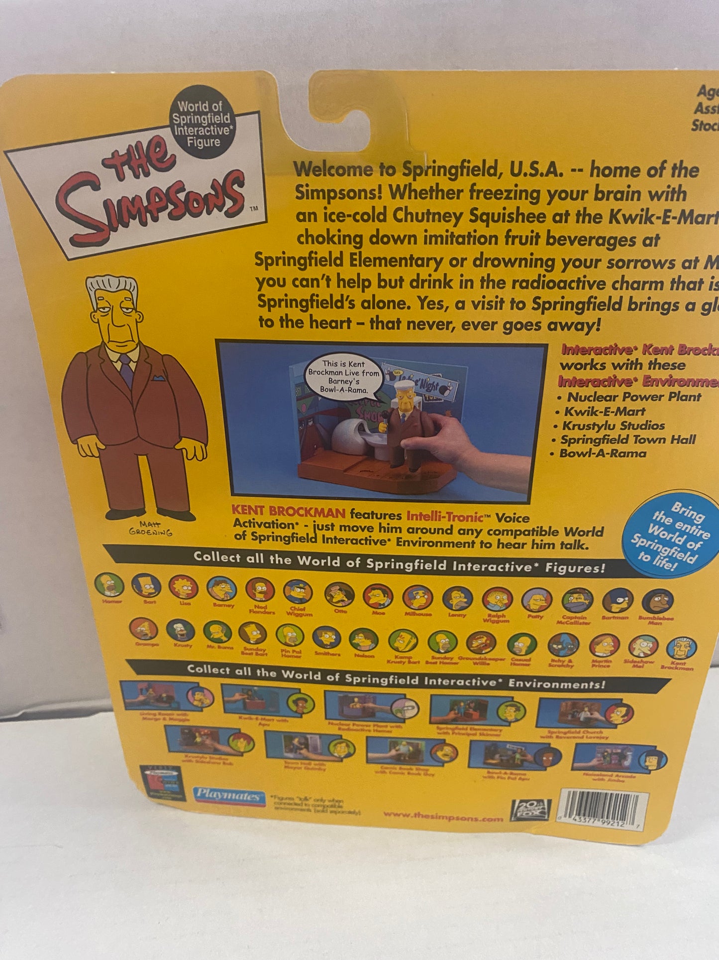 PLAYMATES THE SIMPSONS KENT BROCKMAN  ACTION FIGURE