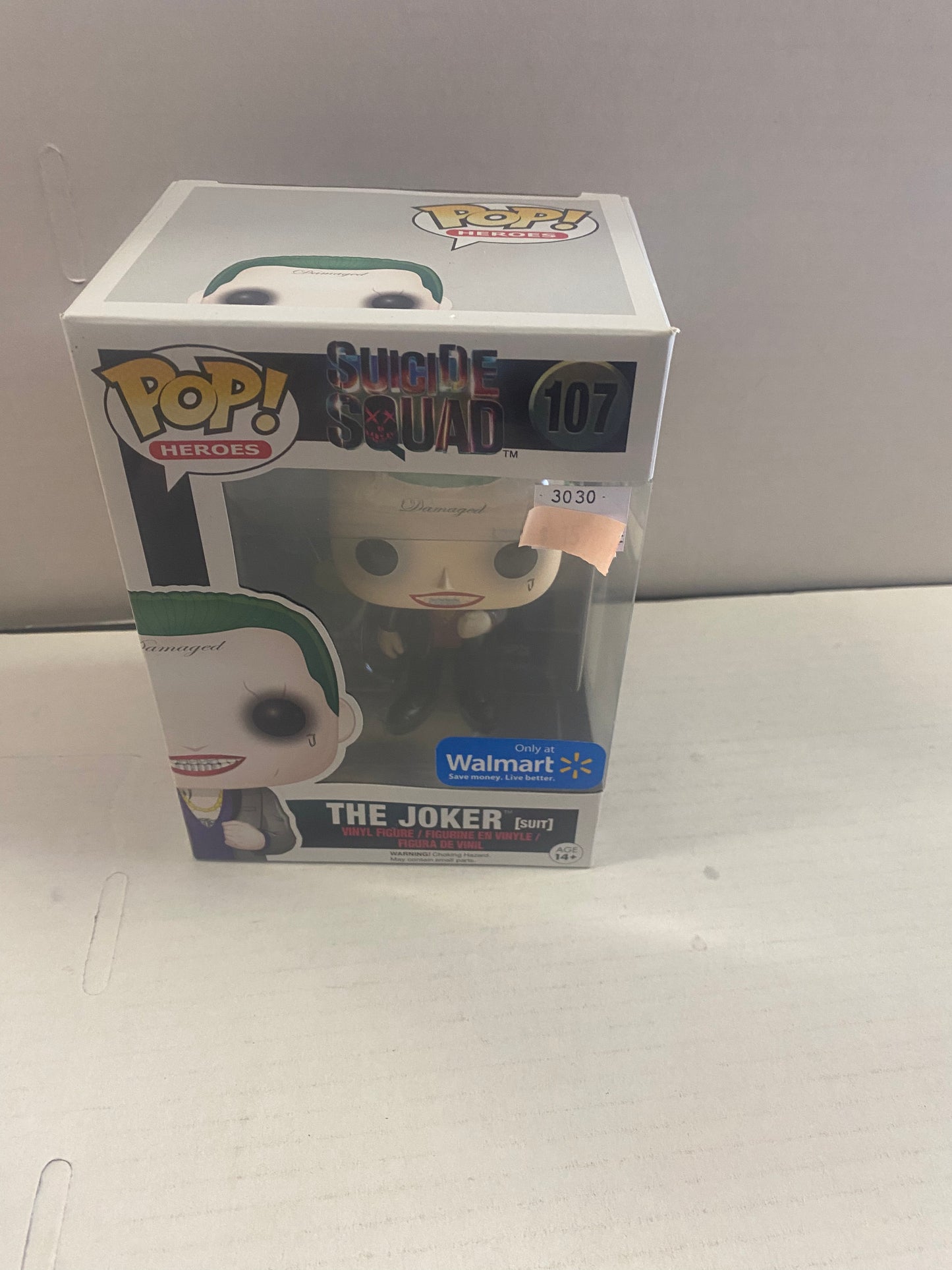 FUNKO POP HEROES SUICIDE SQUAD #107 THE JOKER SUIT WALMART EXCLUSIVE