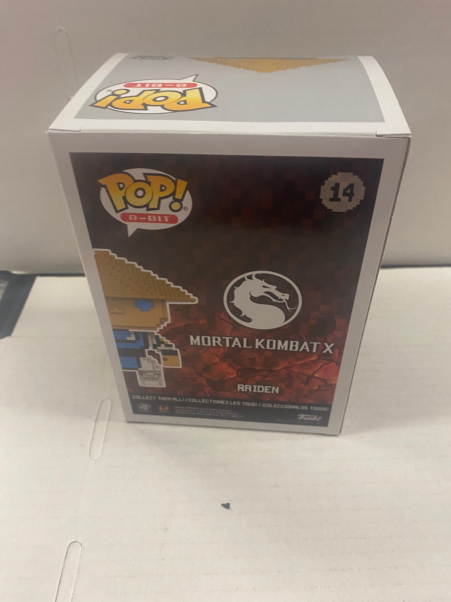 FUNKO POP 8 BIT MORTAL KOMBAT X #14 RAIDEN GAMESTOP EXCLUSIVE