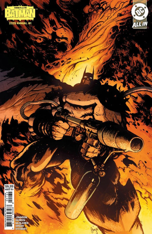 ABSOLUTE BATMAN 2025 ANNUAL #1 (ONE SHOT) Second Printing Cvr D Daniel Warren Johnson Flamethrower Foil Var