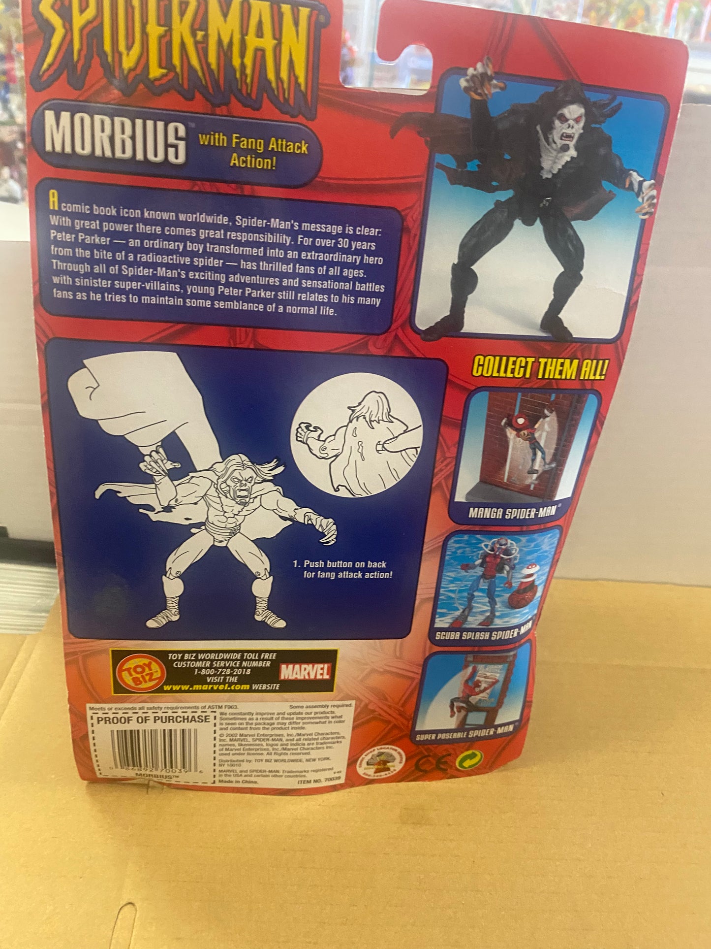 TOYBIZ SPIDER-MANS MORBIUS WITH FANG ATTACK ACTION (2002)