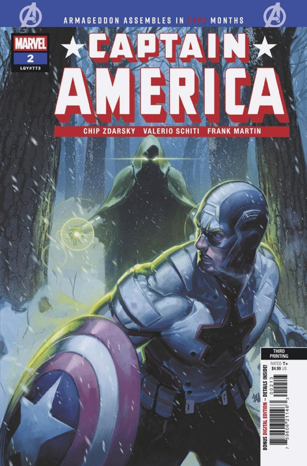 MARVEL COMICS CAPTAIN AMERICA #2 BEN HARVEY 3RD PRINTING VARIANT