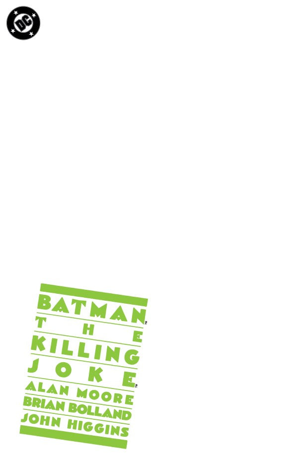 DC COMICS BATMAN THE KILLING JOKE #1 FACSIMILE EDITION CVR C BLANK CARD STOCK VAR