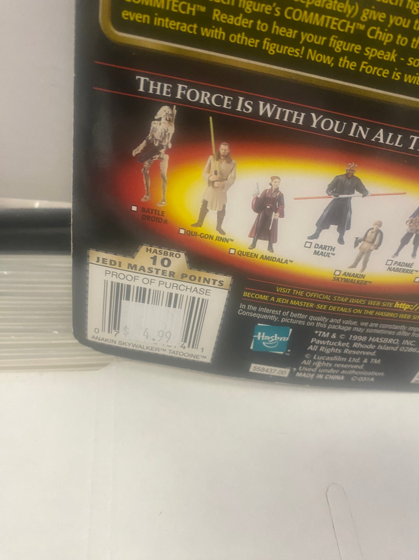 HASBRO STAR WARS EPISODE 1 ANAKIN SKYWALKER TATOOINE WITH BACKPACK AND GREASE GUN (1998)