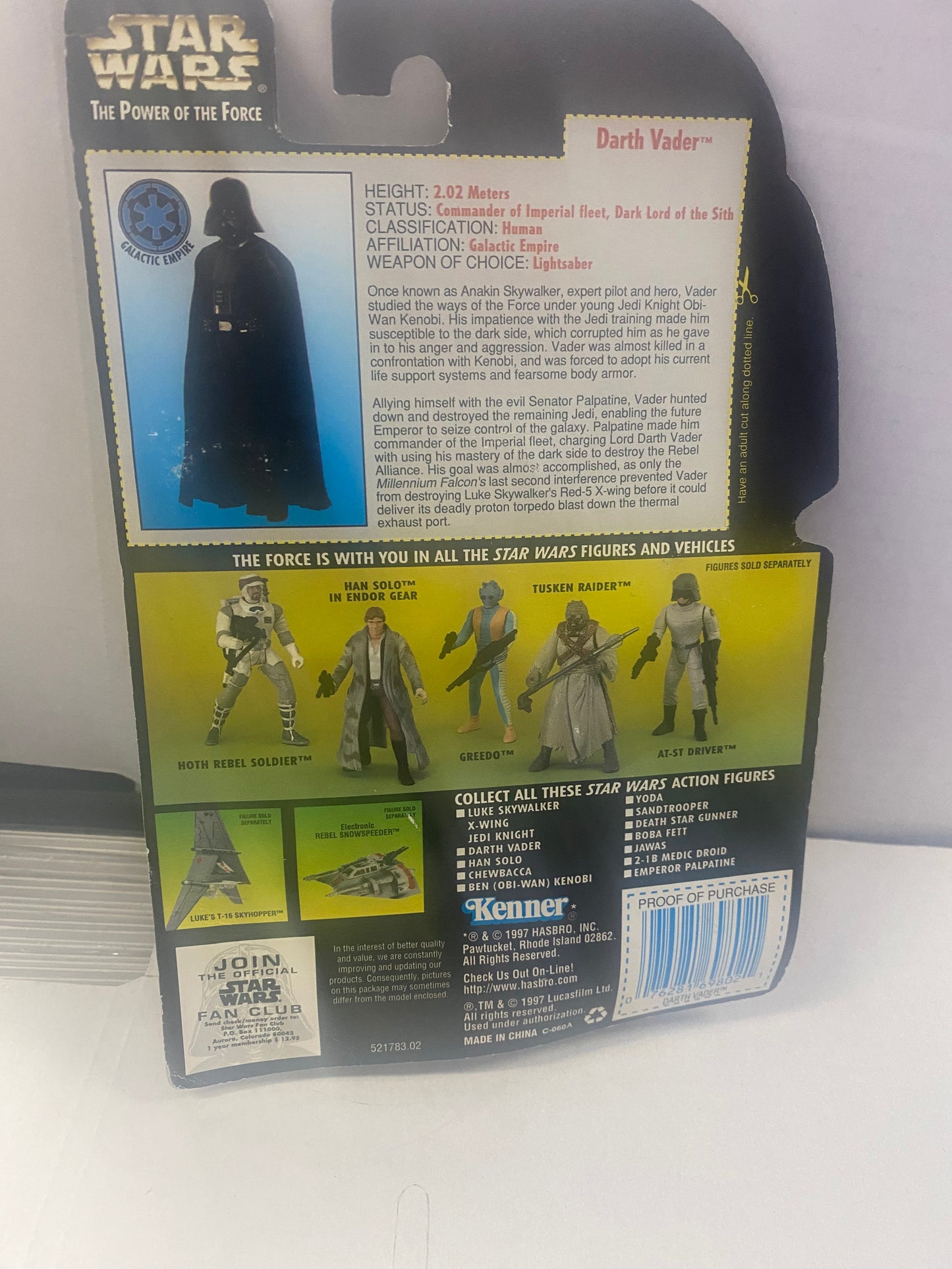 KENNER STAR WARS THE POWER OF THE FORCE DARTH VADER (1997)