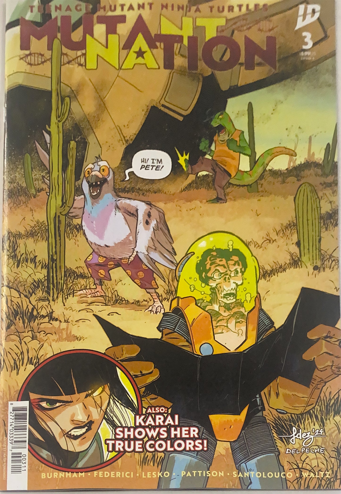 IDW PUBLISHING TEENAGE MUTANT NINJA TURTLES MUTANT NATION #3