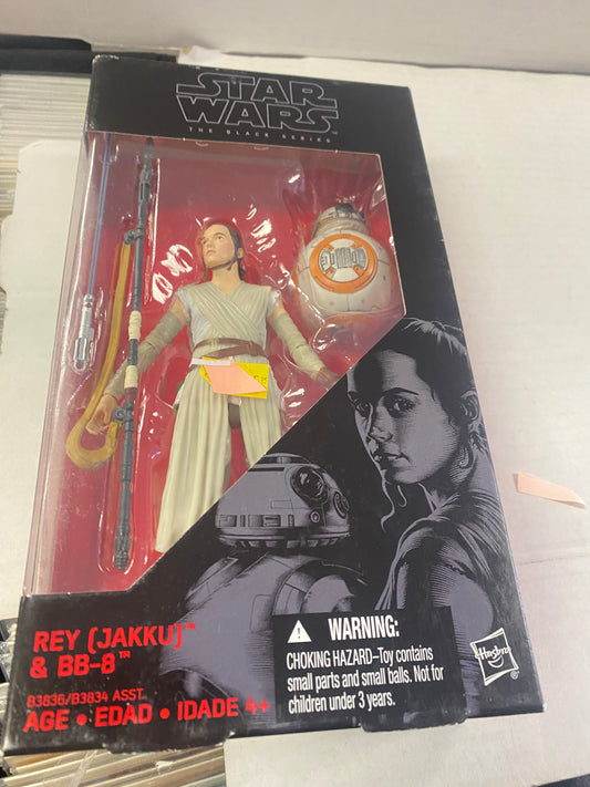 HASBRO STAR WARS THE BLACK SERIES REY JAKKU AND BB-8
