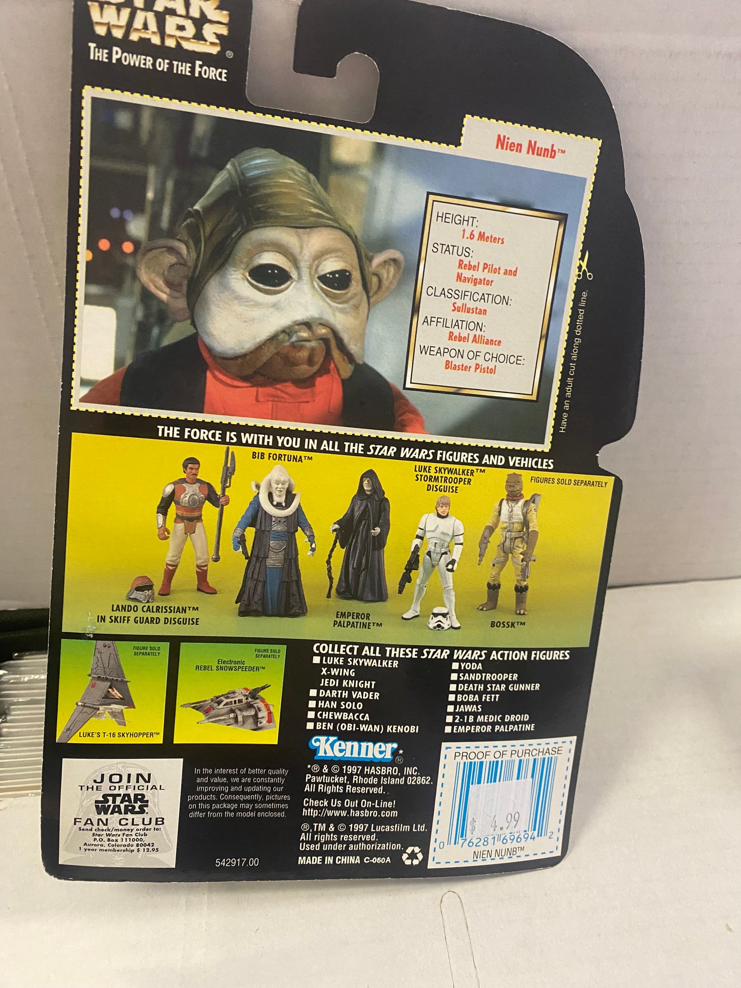 KENNER (1997) STAR WARS THE POWER OF THE FORCE NIEN NUNB