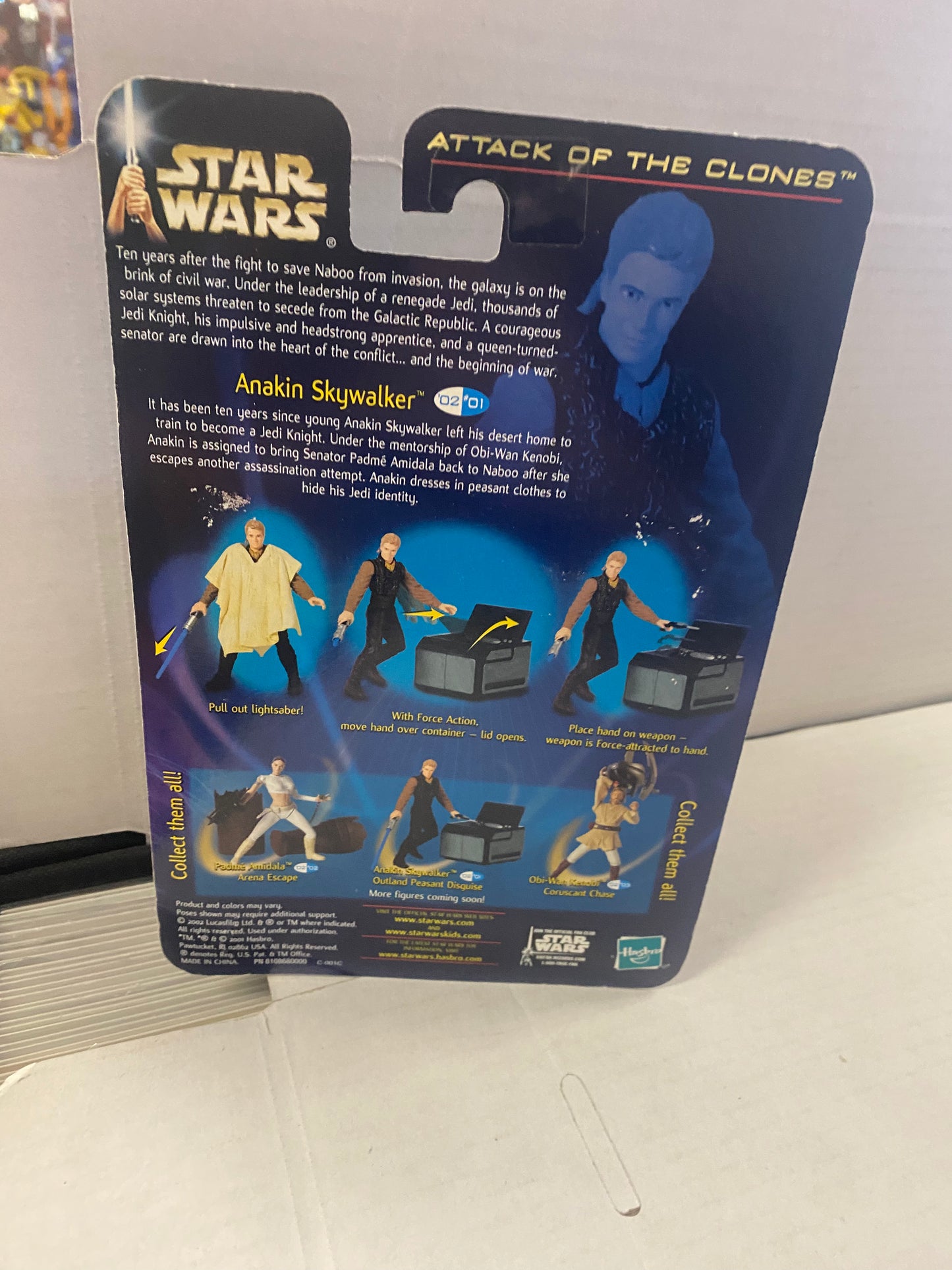 HASBRO STAR WARS ATTACK OF THE CLONES ANAKIN SKYWALKER OUTLAND PEASANT DISQUISE