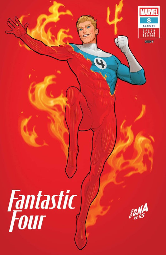 FANTASTIC FOUR #8 DAVID NAKAYAMA COLOR BLOCK RED VARIANT