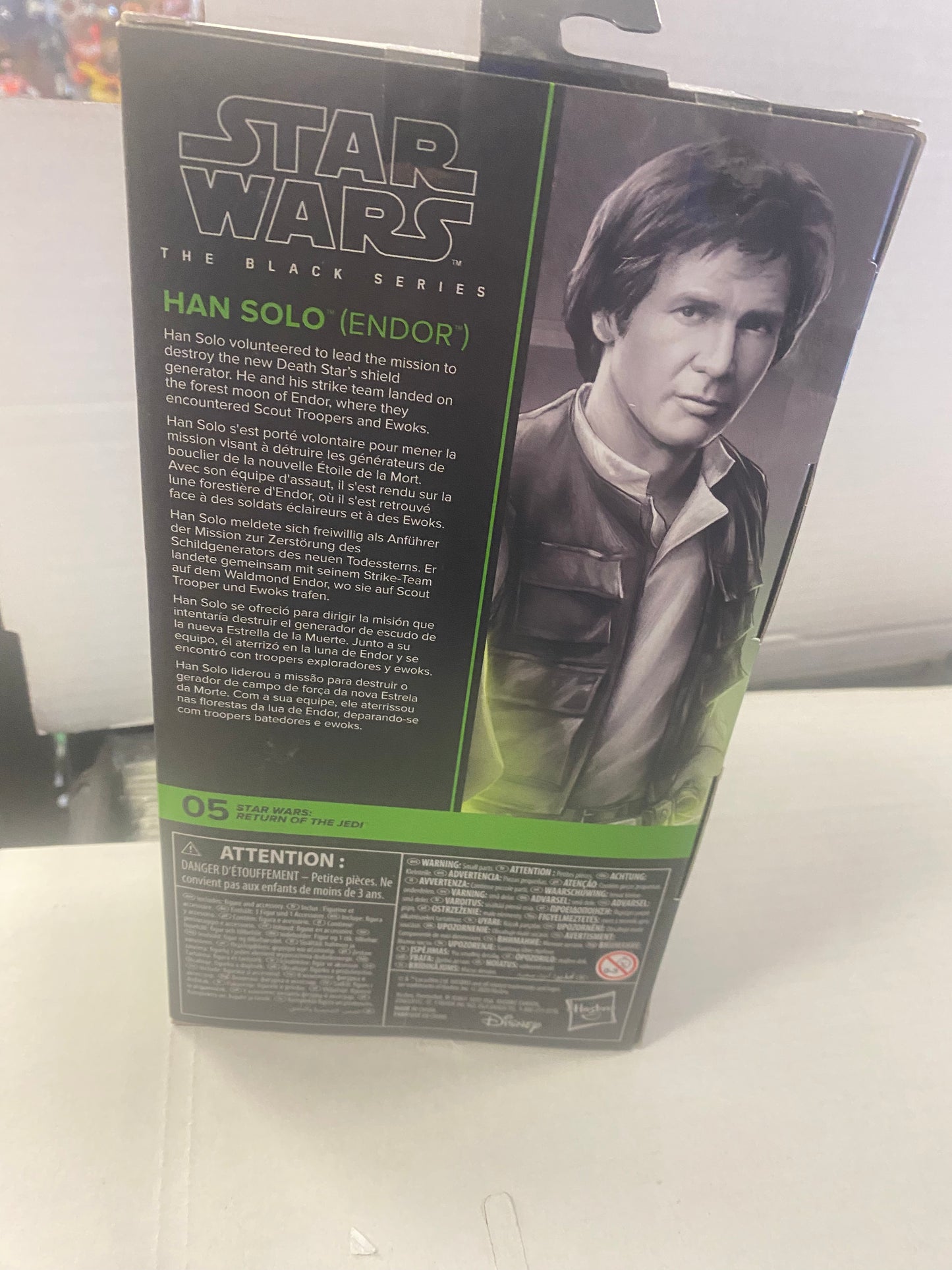 HASBRO STAR WARS THE BLACK SERIES STAR WARS THE RETURN OF THE JEDI HAN SOLO ENDOR