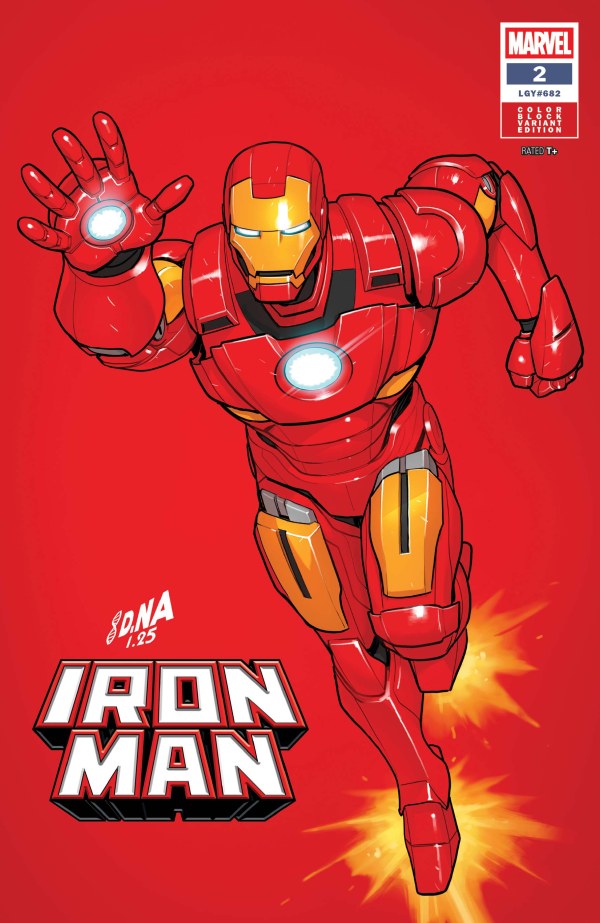 MARVEL COMICS IRON MAN #2 DAVID NAKAYAMA COLOR BLOCK RED VARIANT