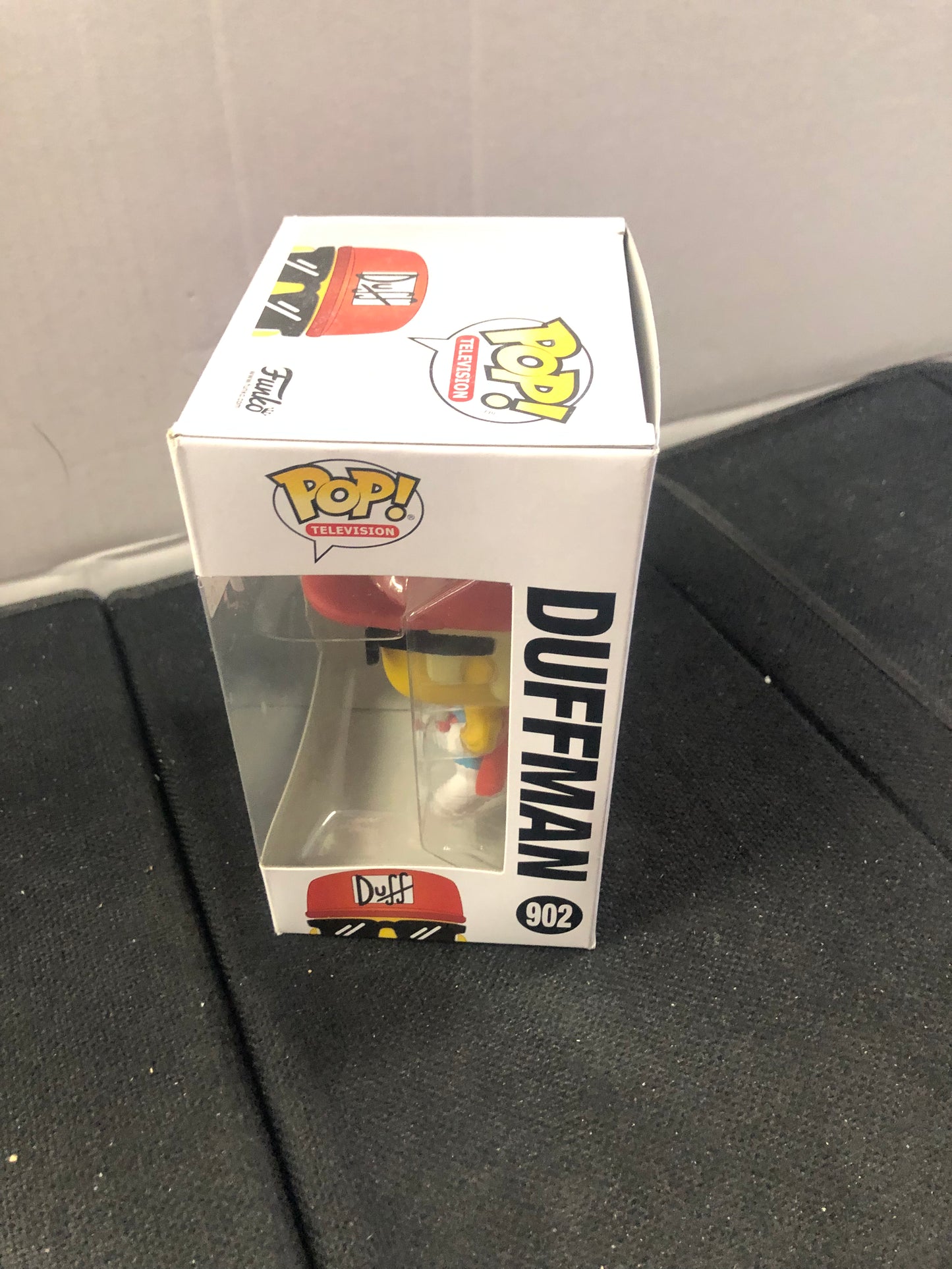 FUNKO POP POP TELEVISION THE SIMPSONS # 902 DUFFMAN OKAY CONDITION SLIGHT WEAR ON TOP OF BOX