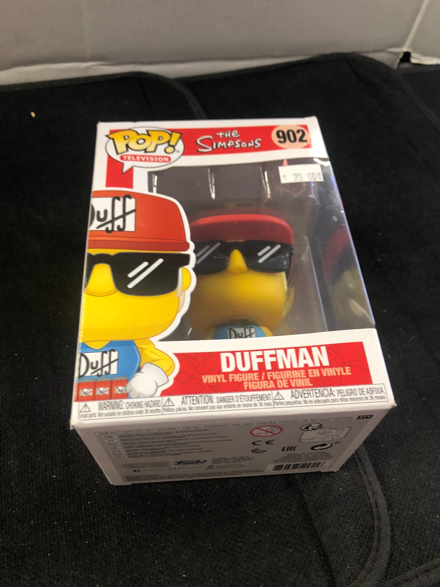 FUNKO POP POP TELEVISION THE SIMPSONS # 902 DUFFMAN OKAY CONDITION SLIGHT WEAR ON TOP OF BOX