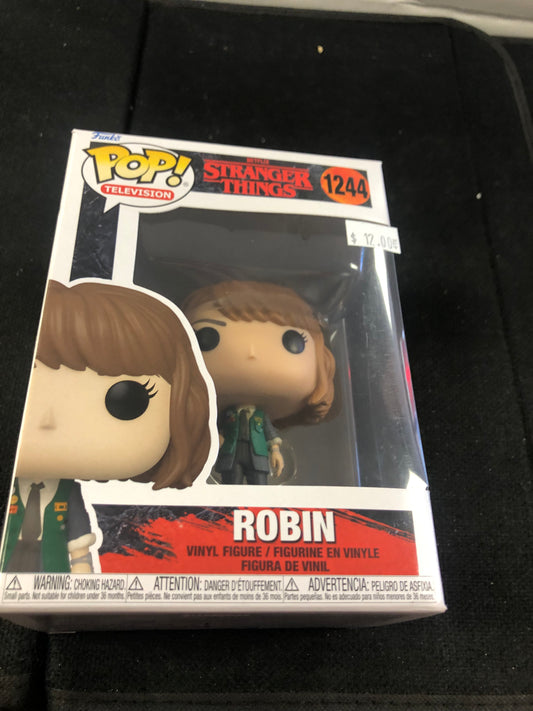 FUNKO POP POP TELEVISION STRANGER THINGS # 1244 ROBIN GOOD CONDITION