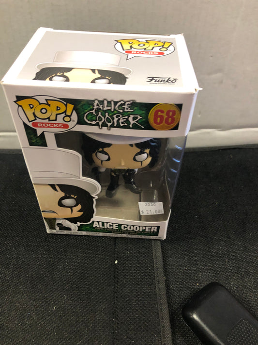 FUNKO POP POP ROCKS #68 ALICE COOPER GOOD CONDITION