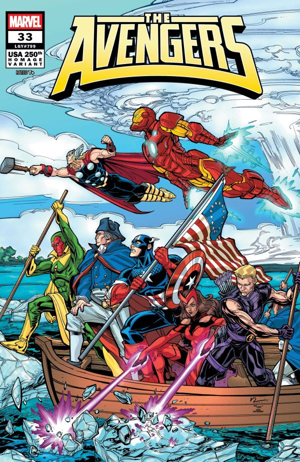 MARVEL COMICS AVENGERS #33 CHAD HARDIN 250TH HOMAGE VARIANT