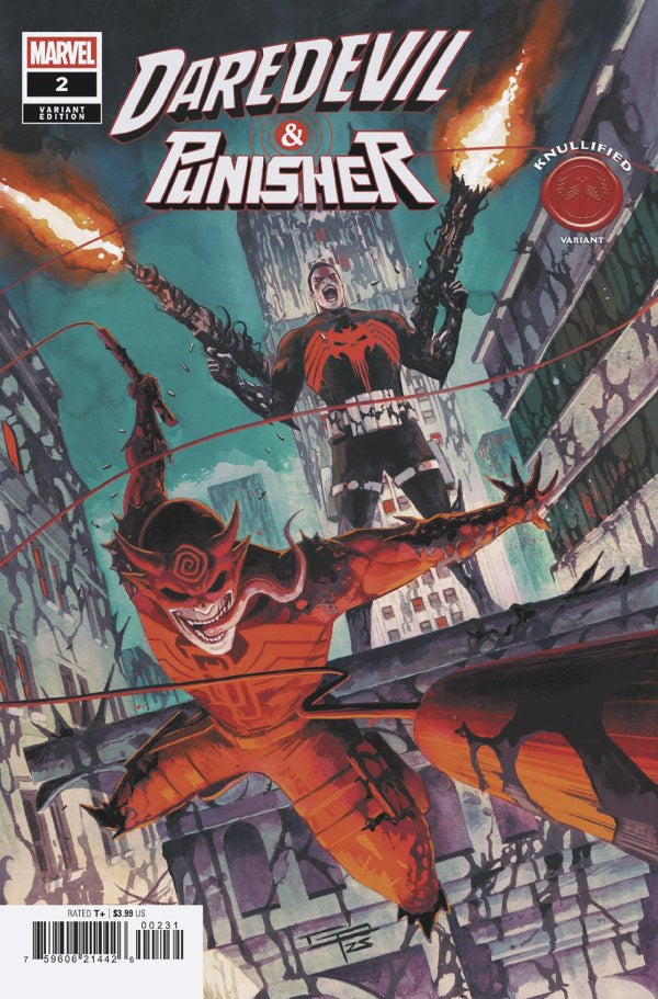 MARVEL COMICS DAREDEVIL/PUNISHER: THE DEVIL'S TRIGGER #2 GERMAN PERALTA KNULLIFIED VARIANT