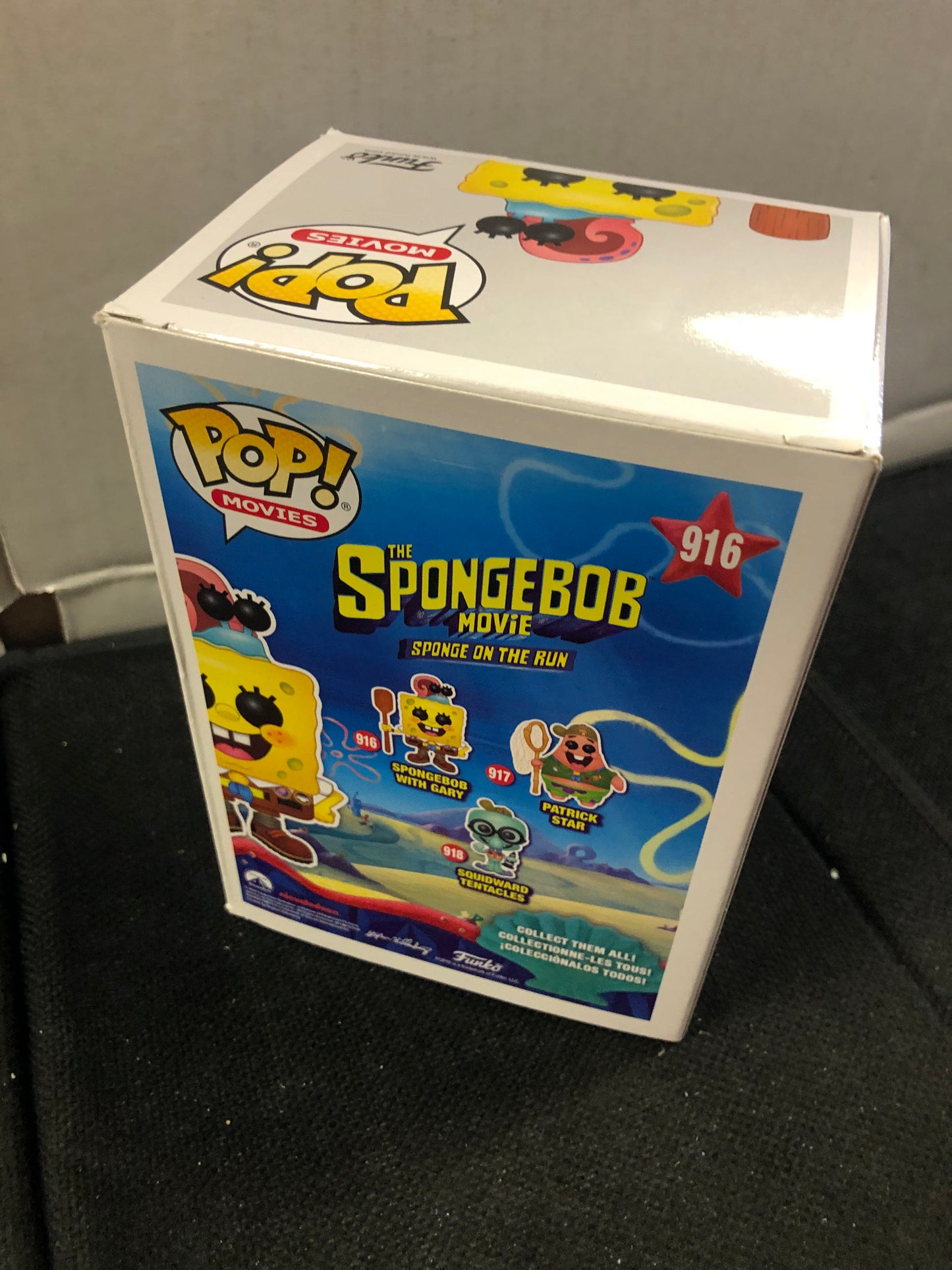 FUNKO POP POP MOVIES THE SPONGEBOB MOVIE SPONGE ON THE RUN #916 SPONGEBOB SQUAREPANTS WITH GARY