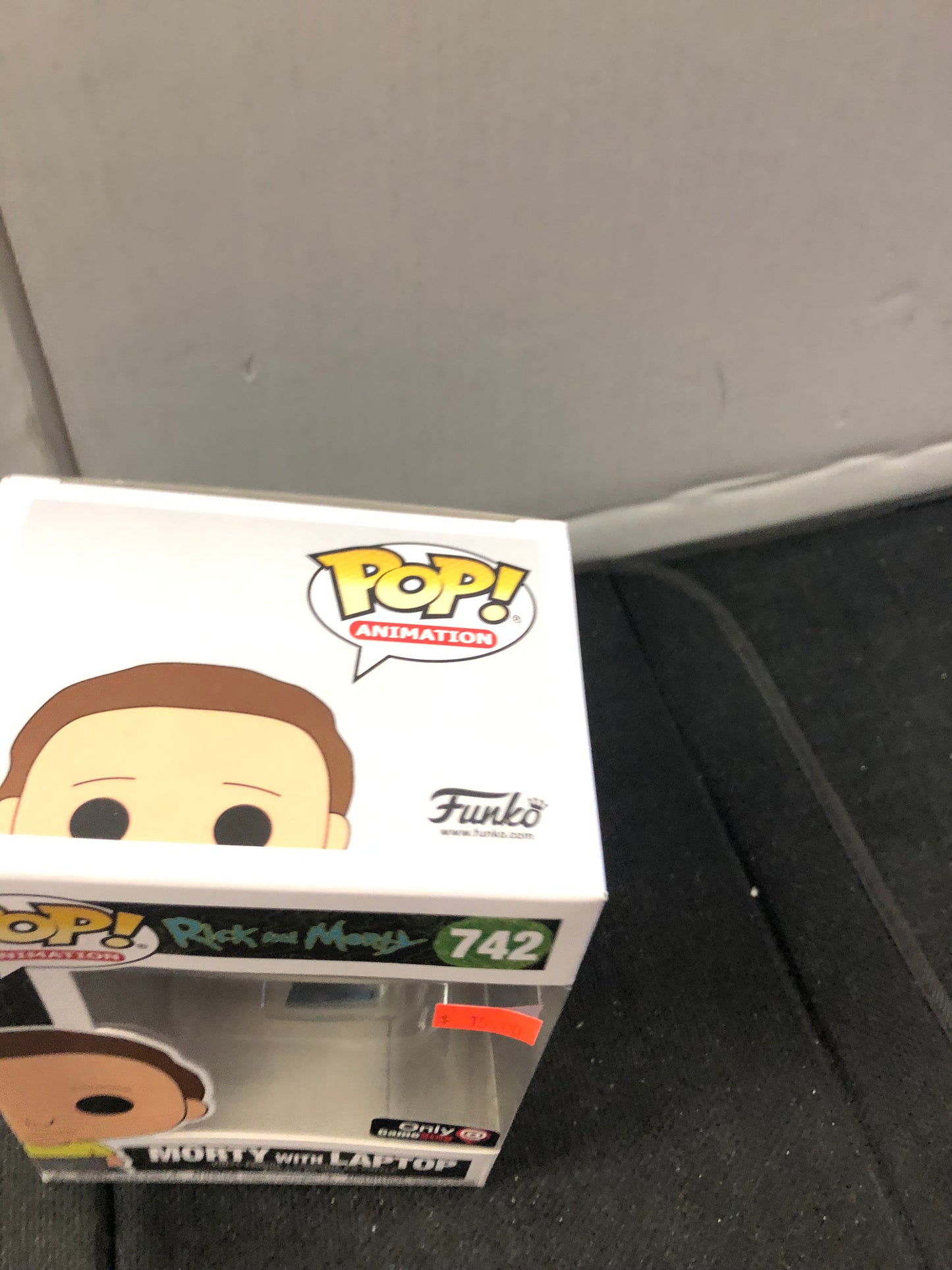 FUNKO POP POP ANIMATION RICK AND MORTY #742 MORTY WITH LAPTOP GAMESTOP EXCLUSIVE GOOD CONDITION