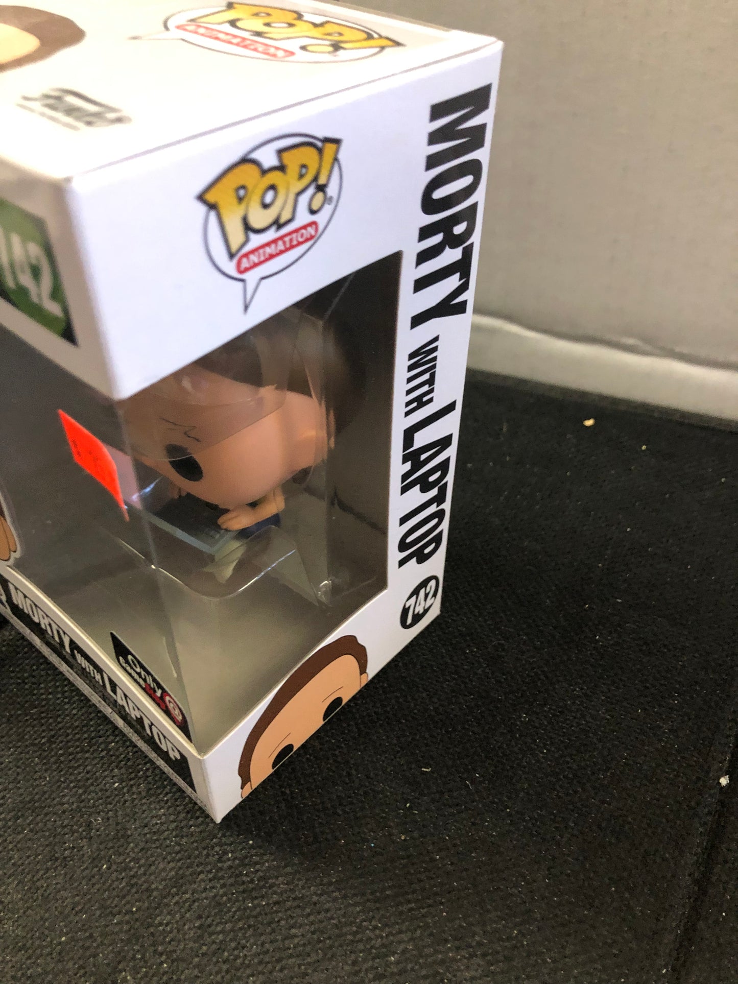 FUNKO POP POP ANIMATION RICK AND MORTY #742 MORTY WITH LAPTOP GAMESTOP EXCLUSIVE GOOD CONDITION